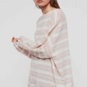 ALLSAINTS  Cassia Baby Pink Striped Slouchy Sweater Women’s Large Photo 1