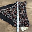 Chelsea and Violet  High Waist Front Tie Black Floral Bikini Swim Bottoms Large Photo 5