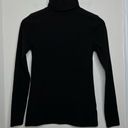 Halogen  Black Ribbed Long Sleeve Turtleneck Women’s Size Small Photo 0