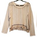 Akemi + Kin  Anthropologie Crochet Women's long sleeve top size XL Photo 0