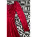 Ruby Red Velvet Surplice Skater Dress Photo 12