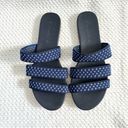 Rothy's  The Triple Band Slides Sandasl Cobalt Navy Women 7.5 Textile Washable Photo 5