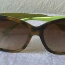 Coach : Brown Tortoise Cortney (L023) Brown/Lime Green Sunglasses-marks on lenses Photo 0