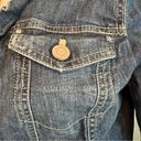 White House | Black Market  Ruffle Blue Jean Jacket Size 12 Photo 7