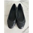 Jack Rogers  Black Leather Signature Ballet Flats Sz 8 Photo 2