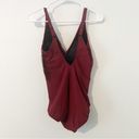 Gottex  Contour Lattice Square Neck One Piece Swimsuit Merlot Size 14 NWT Photo 5