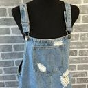 Cello  • Denim Overall Dress •Jumper • Size Medium • Blue Jean Distressed Photo 1