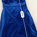 Midnight Doll Homecoming Dress  velvet blue juniors size 5 Photo 3