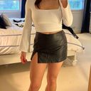 Cotton Candy LA Black Leather Mini Skirt  Photo 0