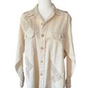 Polo  Ralph Lauren Beaded Embellished Button Down Shirt Cream Western Oxford Size Photo 7