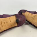 Kate Spade Eggplant Purple Chad Suede Leather Lizard Print Lace Up Open Toe Heel Photo 10