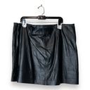 Ralph Lauren Lauren  Women's Black Lamb Leather Back Zip Short Mini Skirt Size 18 Photo 1