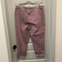 Lane Bryant  Purple Lavender Denim Girlfriend Crop Jeans size 18 Photo 7