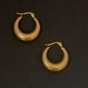 18K Gold Plated Chunky Hoop Earrings for Women Photo 2