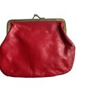 American Vintage Vintage Ciaco Coin Purse Red Leather Unique Rare Fashion Girl Photo 3