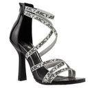 Juicy Couture JUICY BY  Y2K Black Silver Logo Heels Sz 8 NEW Photo 0