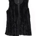 Krass&co STYLE  Vest Womens Sz 2X Black Faux Fur Pleather Full Zip Retro Mob Wife Glam Photo 0