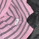 Talbots Size L long bell sleeve, pink and black striped dress/ tunic  100% cotton Photo 7