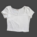 Love Culture White S/S Crop Top, Women's S Photo 1