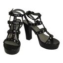 Seven Dials   Women Studded Strappy Black Chunky heel platform Sandals Sz. 9 New Photo 0