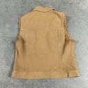 DKNY  Camel Frayed Denim Jean Vest Photo 2