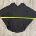Joan Vass  Sweater Gray Oversized Draping Poncho Batwing High Low Size Small Photo 6