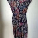 All that jazz Vintage 90s  Navy Floral Ruffle Drop Waist Midi Dress 6 Photo 3