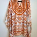 Rococo  Sand White orange tribal print kaftan dress Photo 2