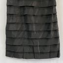 Lucy Paris New Lucy & Co Ruffle Spiral Sleeveless Tiered Mini Dress Black Nude Photo 5