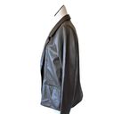 BCBGeneration NWT  Faux Leather Boyfriend Blazer In Dark Olive Photo 2