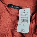 Natori NWT  $278 Umeda Sweater Knit Topper Cinnabar Size Large Photo 5