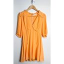 Olivaceous  Romper Womens Orange V Neck Tie Front Size Medium Photo 2