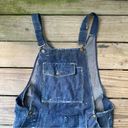 VTG Distressed Denim Bib Overalls Blue Size L Photo 3