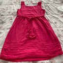 Juicy Couture Hot Pink A-line Textured 100% Cotton Lined Ties Closure Mini Dress, size 2 Photo 11