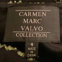 Carmen Marc Valvo  Silk Floral Cowl Top Blouse Photo 7