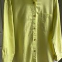 Harvé Benard Harve Benard Neon Light Green Yellow Linen Blend Oversized Shirt Blouse, Size L Photo 1