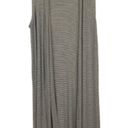 LuLaRoe  Grey White Striped Joy Vest Size M Photo 1