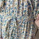 StitchDrop Mendocino Flutter Sleeve Ruffle Dress Pink Blue Small Floral Photo 8