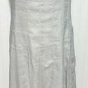 J.Jill  Tank Dress Pleated Sleeveless Scoop Neck Side Zip Linen Gray Medium Photo 0