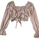 Illa Illa  Blush Pink Long Sleeve Crop Top Women Size Small | 46-37 Photo 0