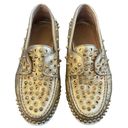 Christian Louboutin  Yacht Spikes Flat Boatshoes Nappa Gold 36.5 Photo 1