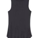 Vince  Darby Ribbed Fitted High Neck Tank Grey 067MHG Medium Photo 0