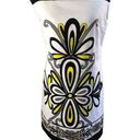 London Times  sleeveless shift dress yellow white and black geometric print size Photo 0