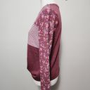 belle du jour  Floral Color Block Patterned Tie Waist Long Sleeve Tee Size Medium Photo 3
