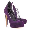 Brian Atwood BIAN ATWOOD PURPLE SUEDE BOOTIES (MADE IN ITALY) SIZE 10 Photo 0