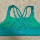 Athleta  Hyper Focused Bra Powervita Green Strappy Sports Bra Size S Photo 1