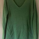 a.n.a womens large green sweater v-neck Photo 5