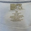 MTV Brand MTV Graphic Cropped Waffle Knit Thermal Top Size M Photo 3