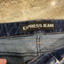 EXPRESS  Shorts 8 Mid Rise Cuffed Dark Wash Blue Stretch 3” Inseam Jean Denim Photo 1