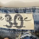 We The Free FP  East Of Eden Belted Denim Frayed Mini Skirt Size 30 Retro Autumn Photo 6